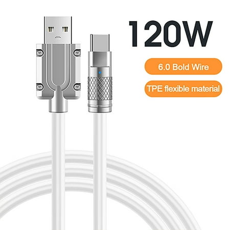 1.5m USB Fast Charging USB To Type C Data 120W Super Fast Charging Type C Silicone Fast Charging Compatible With Android Series Retractable Aux 6ft C Type Long Forever New 30 Pin Charging 6ft Charging
1.5m USB Fast Charging USB To Type C Data 120W Super Fast Charging Type C Silicone Fast Charging Compatible With Android Series Retractable Aux 6ft C Type Long Forever New 30 Pin Charging 6ft Charging