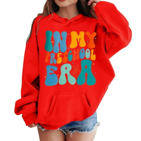 Kids Girls Sports Shirt Boy Girl First Day Of School Casual Hoodie Pullover In My Preschool Shirt Kindergarten Hooded Sweatshirt With Pocket Suitable For Teen Girls Boys Baby Halloween Clothes
Kids Girls Sports Shirt Boy Girl First Day Of School Casual Hoodie Pullover In My Preschool Shirt Kindergarten Hooded Sweatshirt With Pocket Suitable For Teen Girls Boys Baby Halloween Clothes