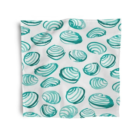 Simply Daisy 18 x 18 Aqua Clams Napkins Set of 4