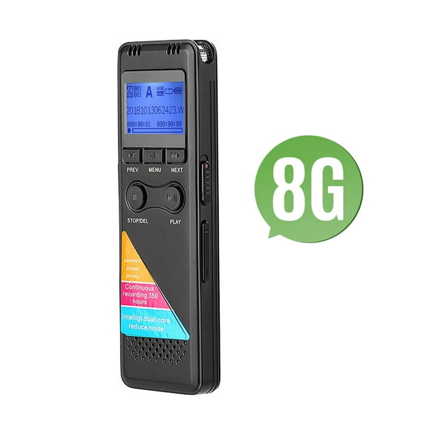 Professional Digital Voice Recorders High Definition Lossless Sound Quality Phone Recording Circulating A-B Repeating Noise Reduction Function 8GB Memory