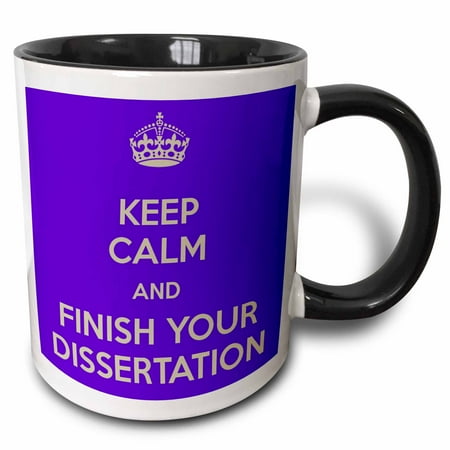 3dRose Keep calm and finish your dissertation. Purple. - Two Tone Black Mug 15-ounce
3dRose Keep calm and finish your dissertation. Purple. - Two Tone Black Mug 15-ounce