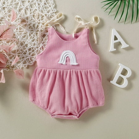 Miluxas Baby Clothes Clearance Toddler Baby Boys and Girl Comfortable Solid Color Rainbow Sling Romper Jumpsuit Pink 3-6Months
Miluxas Baby Clothes Clearance Toddler Baby Boys and Girl Comfortable Solid Color Rainbow Sling Romper Jumpsuit Pink 3-6Months
