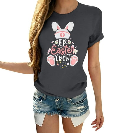 Maternity Blouses Fashion Women Casual Printing Pullover Short Sleeve T-Shirt Tops Blouse Lucky T-Shirt Gray L
Maternity Blouses Fashion Women Casual Printing Pullover Short Sleeve T-Shirt Tops Blouse Lucky T-Shirt Gray L
