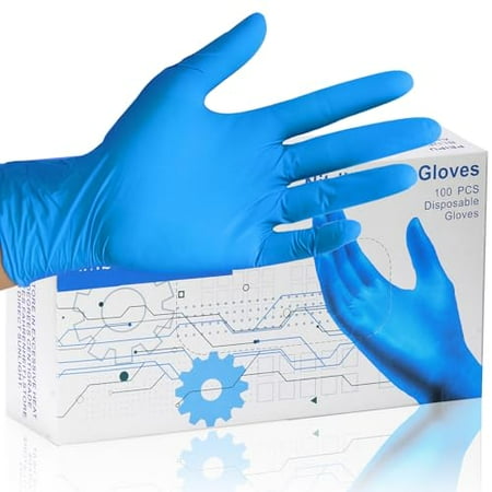 PEIPU Nitrile Gloves Disposable Gloves (Medium 100-Count) 4 Mil Powder Free Cleaning Service Gloves Latex Free
PEIPU Nitrile Gloves Disposable Gloves (Medium 100-Count) 4 Mil Powder Free Cleaning Service Gloves Latex Free