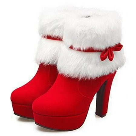 Casual Side Zipper Christmas High Heel Boots Women s Thick Heel High Heel Short Boots for Birthday Gifts New Year s Gifts 36 Red
Casual Side Zipper Christmas High Heel Boots Women s Thick Heel High Heel Short Boots for Birthday Gifts New Year s Gifts 36 Red