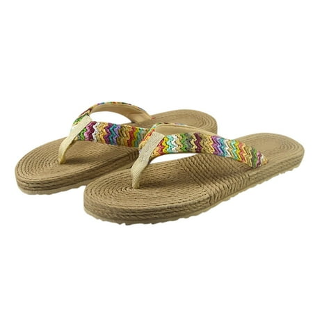 Cathalem Womens Ballerina Slippers with Non Slip Soles Fashion Weave Beach Shoes Flat Flip-Flops Breathable Women Home Slipper Shoes Khaki 8
Cathalem Womens Ballerina Slippers with Non Slip Soles Fashion Weave Beach Shoes Flat Flip-Flops Breathable Women Home Slipper Shoes Khaki 8