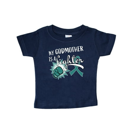 Inktastic Ovarian Cancer Awareness My Godmother is a Fighter Gift Baby Boy or Baby Girl T-Shirt
Inktastic Ovarian Cancer Awareness My Godmother is a Fighter Gift Baby Boy or Baby Girl T-Shirt
