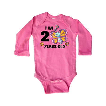 Inktastic I am 2 Years Old Cute Smiling Butterfly with Flowers Gift Baby Girl Long Sleeve Bodysuit
Inktastic I am 2 Years Old Cute Smiling Butterfly with Flowers Gift Baby Girl Long Sleeve Bodysuit