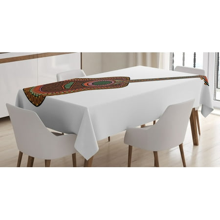 Classic Rock Tablecloth Acoustic Guitar Print with Ethnic Geometric Ornamentation Musical Equipment Rectangular Table Cover for Dining Room Kitchen 60 X 90 Inches Multicolor by Ambesonne
Classic Rock Tablecloth Acoustic Guitar Print with Ethnic Geometric Ornamentation Musical Equipment Rectangular Table Cover for Dining Room Kitchen 60 X 90 Inches Multicolor by Ambesonne