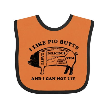 Inktastic I Like Pig Butts Gift Baby Boy or Baby Girl Bib