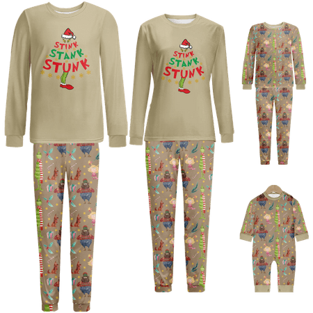 Holiday Family Matching Christmas Pajamas Set Grinch Khaki Printed Baby-Kids-Adult-Pet Size 2 Pieces Top and Pants Bodysuits Pajamas Sets
Holiday Family Matching Christmas Pajamas Set Grinch Khaki Printed Baby-Kids-Adult-Pet Size 2 Pieces Top and Pants Bodysuits Pajamas Sets