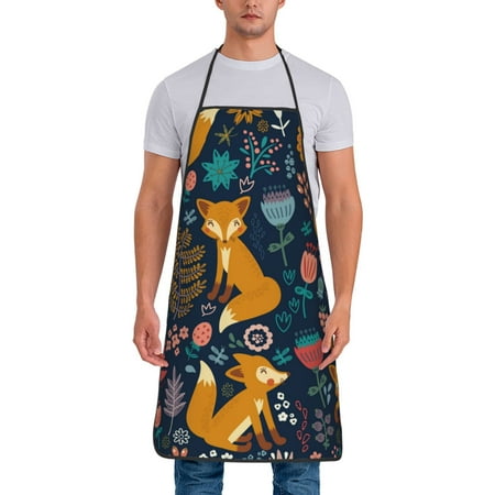 Chef Aprons for Men and Women - Colorful Fox Oil-Resistant Bib Aprons for Cooking Waterproof BBQ Grilling Kitchen Aprons Gifts for Women and Men
Chef Aprons for Men and Women - Colorful Fox Oil-Resistant Bib Aprons for Cooking Waterproof BBQ Grilling Kitchen Aprons Gifts for Women and Men