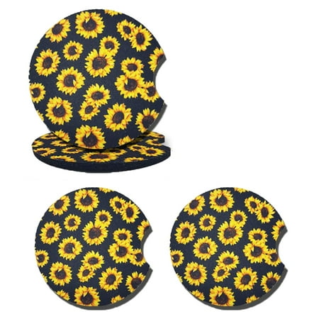 Gneuro 4 Pieces Sunflower Car Coaster Ceramic Car Cup Holder Coasters Cupholder Mug Coaster Flower Car Drink Cup Mat 3 Inch 
Gneuro 4 Pieces Sunflower Car Coaster Ceramic Car Cup Holder Coasters Cupholder Mug Coaster Flower Car Drink Cup Mat 3 Inch