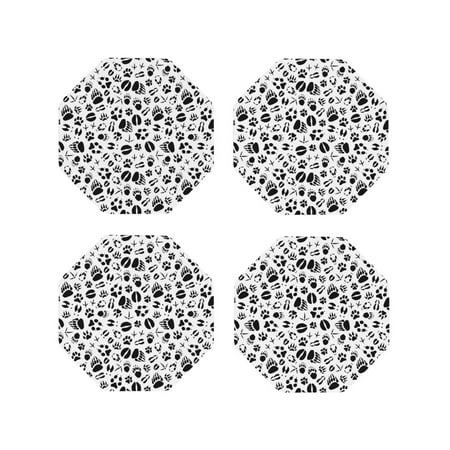 Leather Coasters Set of 4 - black footprints Lightweight Non-Slip Drink Coasters for Desk Anti-Scalding Desk Cup Coasters for Office Table Decor Octagon
Leather Coasters Set of 4 - black footprints Lightweight Non-Slip Drink Coasters for Desk Anti-Scalding Desk Cup Coasters for Office Table Decor Octagon
