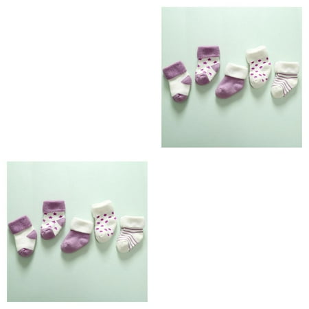 2pcs 5 Pair Baby Cotton Socks Set Newborn Infant Warm-keeping Cotton Socks with Elastic Opening Purple S
2pcs 5 Pair Baby Cotton Socks Set Newborn Infant Warm-keeping Cotton Socks with Elastic Opening Purple S