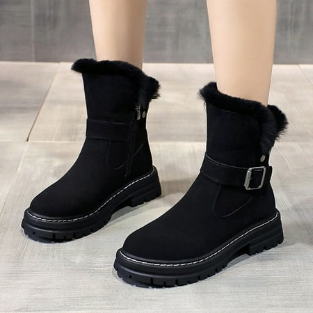 ZMHEGW Boots For Women Snow Autumn And Winter Belt Buckle Side Zipper Comtable Round Toe Thick Warm Boots Shoes
ZMHEGW Boots For Women Snow Autumn And Winter Belt Buckle Side Zipper Comtable Round Toe Thick Warm Boots Shoes