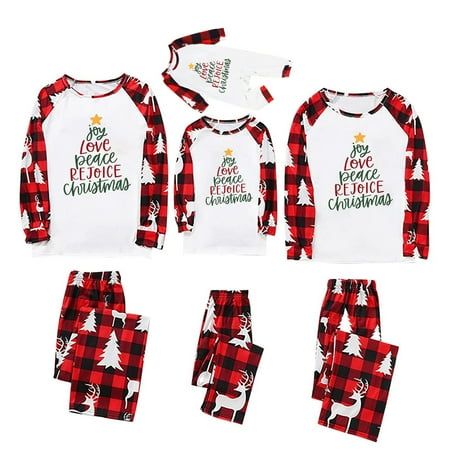 Christmas Pajamas for Family Matching PJ s Sets with Long Sleeve Tee and Plaid Pants Romper Sleepwear
Christmas Pajamas for Family Matching PJ s Sets with Long Sleeve Tee and Plaid Pants Romper Sleepwear