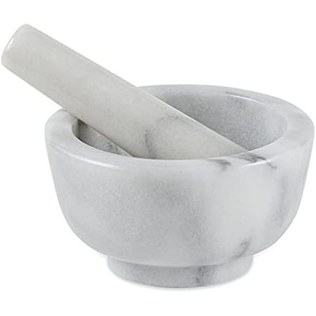 RSVP White Marble Mortar and Pestle