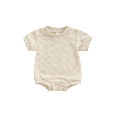 Niceyoeuk Baby Boys Girls Romper Short Sleeve Crew Neck Checkerboard Bodysuit
Niceyoeuk Baby Boys Girls Romper Short Sleeve Crew Neck Checkerboard Bodysuit