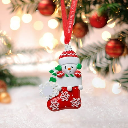 Yoslce Christmas Tree Decorations Pendant Socks Snowman Decoration Gift