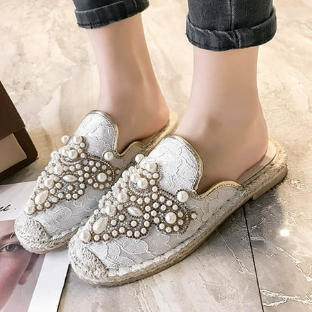 AXXD Sandals Women Sandals Womens Pearl Solid Flat Heels Peep Toe Sandals Shoes(6.5 White)
AXXD Sandals Women Sandals Womens Pearl Solid Flat Heels Peep Toe Sandals Shoes(6.5 White)