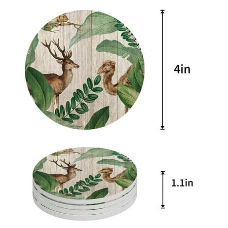 FMSHPON Merry Christmas Santa Claus Set of 4 Round Coaster for Drinks Absorbent Ceramic Stone Coasters Cup Mat with Cork Base for Home Kitchen Room Coffee Table Bar Decor
FMSHPON Merry Christmas Santa Claus Set of 4 Round Coaster for Drinks Absorbent Ceramic Stone Coasters Cup Mat with Cork Base for Home Kitchen Room Coffee Table Bar Decor