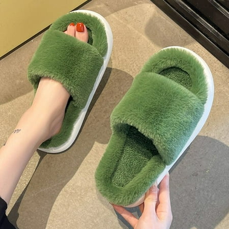 2022 Fluffy Fur Furry Thick Platform Home Women Slippers Winter Warm Plush Slides Non-slip Flip Flops Outdoor Indoor Shoes
2022 Fluffy Fur Furry Thick Platform Home Women Slippers Winter Warm Plush Slides Non-slip Flip Flops Outdoor Indoor Shoes