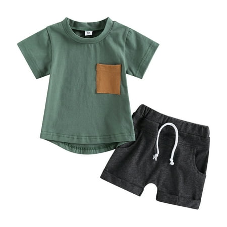 Toddler Baby Boy Summer Clothes 6M 12M 18M 24M 3Y Short Sleeve Solid Tshirt with Pocket + Casual Shorts Cute Infant Boy Outfits
Toddler Baby Boy Summer Clothes 6M 12M 18M 24M 3Y Short Sleeve Solid Tshirt with Pocket + Casual Shorts Cute Infant Boy Outfits