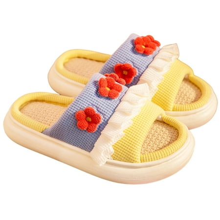 Flax Indoor Home Slippers for Women Comfortable Non-Slip Sandals for Bathroom Bedroom Living Room Yellow 36-37
Flax Indoor Home Slippers for Women Comfortable Non-Slip Sandals for Bathroom Bedroom Living Room Yellow 36-37