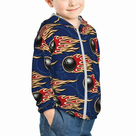 Uemuo Bowling Ball And Flame Pattern Rash Guard for Boys Girls Long Sleeve Swim Shirts UPF 50+ UV Sun Protection Hooded Fishing Shirt with Pocket for Kid-2 Years
Uemuo Bowling Ball And Flame Pattern Rash Guard for Boys Girls Long Sleeve Swim Shirts UPF 50+ UV Sun Protection Hooded Fishing Shirt with Pocket for Kid-2 Years