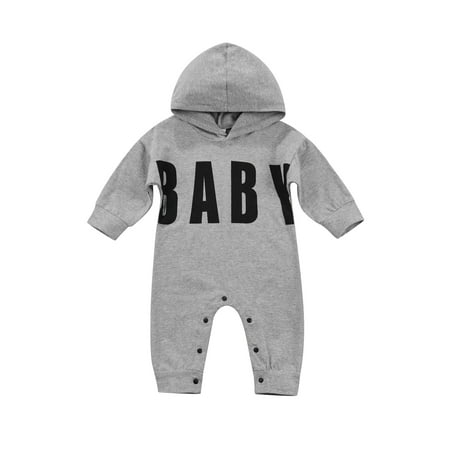 Suanret Kids Toddler Baby Boys Clothes Cotton Jumpsuit Long Sleeve Letter Print Hooded Autumn Spring Romper Gray 3-6 Months
Suanret Kids Toddler Baby Boys Clothes Cotton Jumpsuit Long Sleeve Letter Print Hooded Autumn Spring Romper Gray 3-6 Months