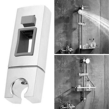 Adjustable Chrome Bathroom Shower Head Holder Riser Rail Bracket Slider