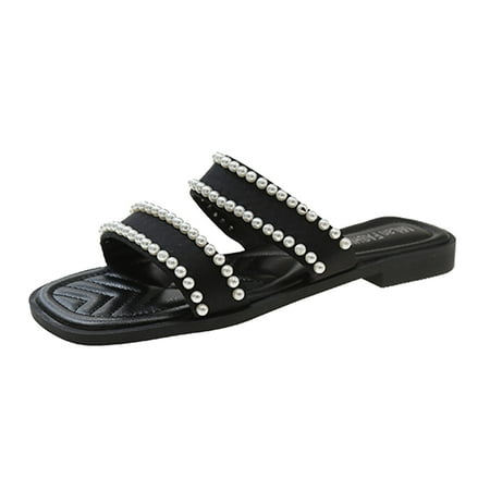 Women Sandals Pearl Decoration Fashion Summer Comfortable Elegant Spring Summer Comfortable Flat Non-Slip Open Toe Slippers Casual Shoes Footwear
Women Sandals Pearl Decoration Fashion Summer Comfortable Elegant Spring Summer Comfortable Flat Non-Slip Open Toe Slippers Casual Shoes Footwear