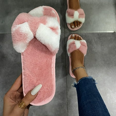 Wefuesd Women S Fashion Cow Pattern Plush Shoes Casual Bowknot Plush Slippers Womens Slippers Slippers For Women Indoor Pink 37
Wefuesd Women S Fashion Cow Pattern Plush Shoes Casual Bowknot Plush Slippers Womens Slippers Slippers For Women Indoor Pink 37
