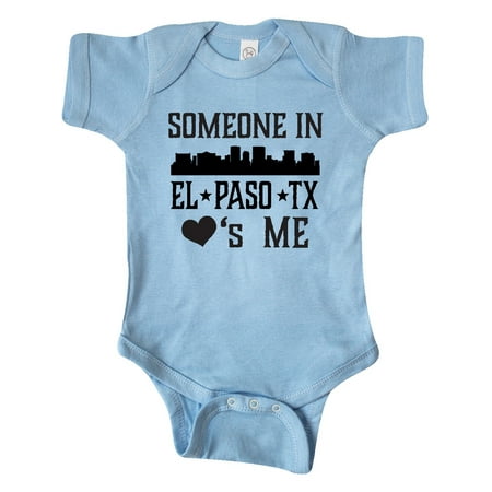 Inktastic El Paso Texas Someone Loves Me Skyline Gift Baby Boy or Baby Girl Bodysuit