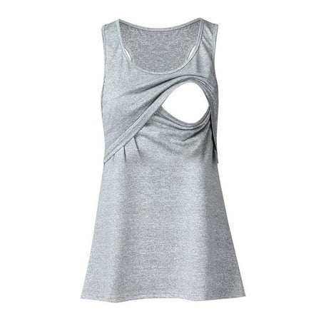 Cptfadh Womens Tops Women Maternity Loose Comfy Pull-up Nursing Tank Tops Vest Breastfeeding Shirt
Cptfadh Womens Tops Women Maternity Loose Comfy Pull-up Nursing Tank Tops Vest Breastfeeding Shirt