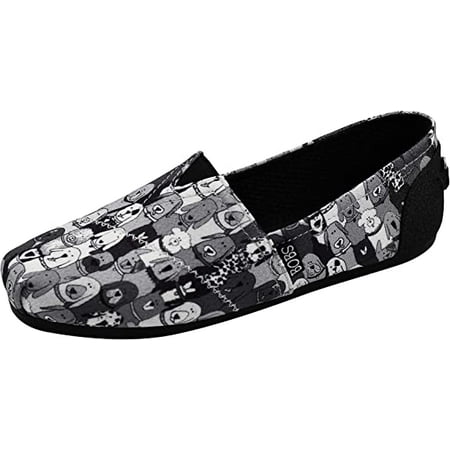 Skechers BOBS Women s Plush-Wag Party Black Flat 8.5 M US