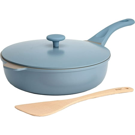 All-in-One Pan Multilayer Nonstick High-Performance Cast Construction Multipurpose Design Replaces Multiple Pots and Pans Dishwasher Safe Cookware 11-Inch 4.4-Quart Capacity Blue Mist