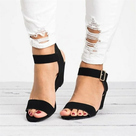 ZHELIYO Women s sandals Shoes Ladies Strap Roman Wedges Fashion Heel Sandals Solid Buckle Women s Women s sandals Black 7
ZHELIYO Women s sandals Shoes Ladies Strap Roman Wedges Fashion Heel Sandals Solid Buckle Women s Women s sandals Black 7