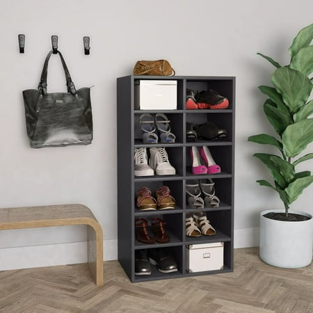 RLCEGAL Shoe Rack Grey 21.5 x13.3 x39.3 Chipboard
