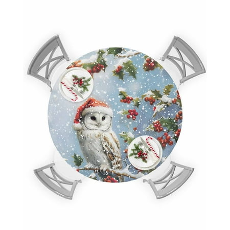 Round Tablecloth with Elastic Christmas Winter Owl Berry Holly Tree Snowy Day Blue Waterproof Table Cover Wipeable Fitted Table Cloths for 55 -60 Round Tables Dining Kitchen Indoor Outdoor Use
Round Tablecloth with Elastic Christmas Winter Owl Berry Holly Tree Snowy Day Blue Waterproof Table Cover Wipeable Fitted Table Cloths for 55 -60 Round Tables Dining Kitchen Indoor Outdoor Use