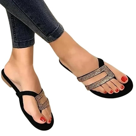 DTBPRQ Sandals for Women Flat Rhinestone Sandals Women s Flat Sandals Flip Flop Jeweled Sandals Beach Summer Travel Shoes
DTBPRQ Sandals for Women Flat Rhinestone Sandals Women s Flat Sandals Flip Flop Jeweled Sandals Beach Summer Travel Shoes