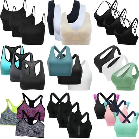 LUXIF Women s Pullover Comfort Flex Fit Wirefree Bra Padded Strappy Criss Cross Cropped Bras Pack of 3
LUXIF Women s Pullover Comfort Flex Fit Wirefree Bra Padded Strappy Criss Cross Cropped Bras Pack of 3
