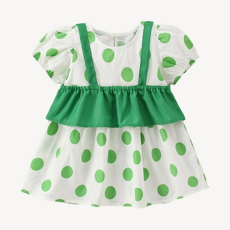 WUDATI Summer Long pleated skirt Toddler Girls Short Sleeve Bowknot Dress Dot Prints Dress Princess Dress Clothes Fashionable Cute Soft Breathable Flexible and Skin Friendly
WUDATI Summer Long pleated skirt Toddler Girls Short Sleeve Bowknot Dress Dot Prints Dress Princess Dress Clothes Fashionable Cute Soft Breathable Flexible and Skin Friendly