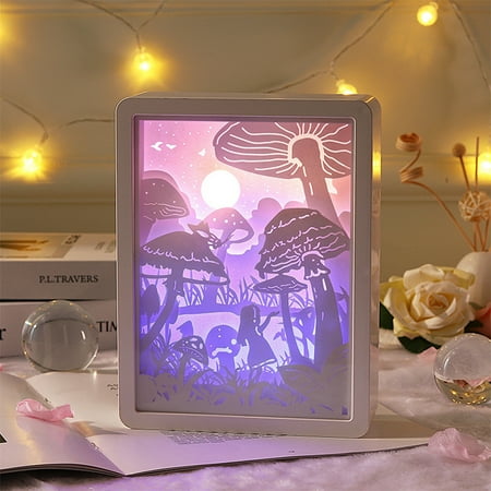 3D Paper Carving Night Light LED Paper Carving Lamp Forest Papercut Light Box Decorative Personalized Mood Light Desktop Lamp
3D Paper Carving Night Light LED Paper Carving Lamp Forest Papercut Light Box Decorative Personalized Mood Light Desktop Lamp