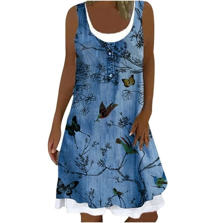Black Dresses for Women Women Fashion Casual Sexy Round-Neck Floral Printing Fake Two-Piece Dress Wedding Guest Dresses for Women Corset Dress for Women
Black Dresses for Women Women Fashion Casual Sexy Round-Neck Floral Printing Fake Two-Piece Dress Wedding Guest Dresses for Women Corset Dress for Women
