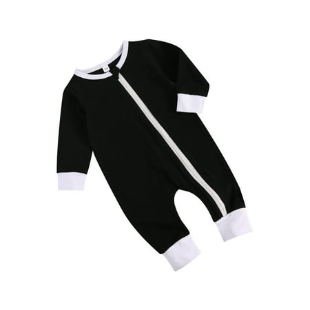 Nokpsedcb Newborn Baby Boys Girls Clothes Zipper Romper Long Sleeve Crew Neck Printed One Piece Jumpsuit Black 6-12 Months
Nokpsedcb Newborn Baby Boys Girls Clothes Zipper Romper Long Sleeve Crew Neck Printed One Piece Jumpsuit Black 6-12 Months