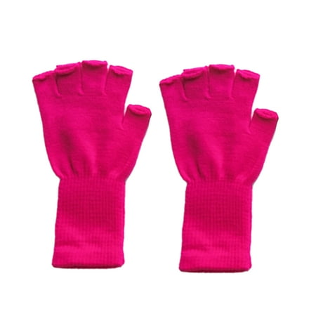 ELENXS 1 Pair Fingerless Gloves Comfortable Winter Stretchy Thermal Adults Half Finger Cover Solid Color Knitted Long Glove for Outdoor Rose red
ELENXS 1 Pair Fingerless Gloves Comfortable Winter Stretchy Thermal Adults Half Finger Cover Solid Color Knitted Long Glove for Outdoor Rose red