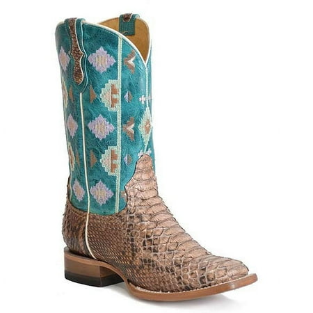 Women s Roper Oakley Python Boots Handcrafted Brown