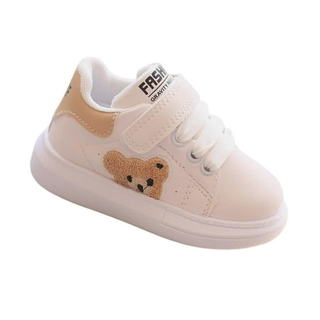 PU Leather Infant Sneakers Flats Sports Shoes Waterproof with Bear Embroidery Soft Walking Shoes for Baby Boys Girls Unisex Child Newborns Beige 13.5cm
PU Leather Infant Sneakers Flats Sports Shoes Waterproof with Bear Embroidery Soft Walking Shoes for Baby Boys Girls Unisex Child Newborns Beige 13.5cm